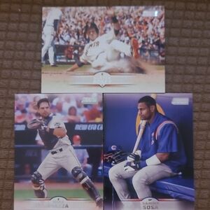 3 Topps Stadium Club Retired Legends - Posey/Sosa/Piazza